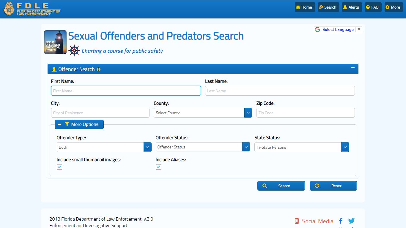 FDLE - Sexual Offender and Predator System